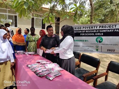Reusable sanitary pads distributed through Nyota Foundation